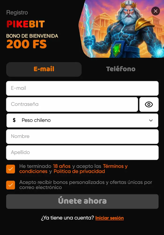 Pikebit Casino Logi reg